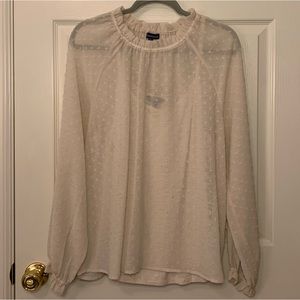 Democracy - Cream Long Sleeve Blouse - Large